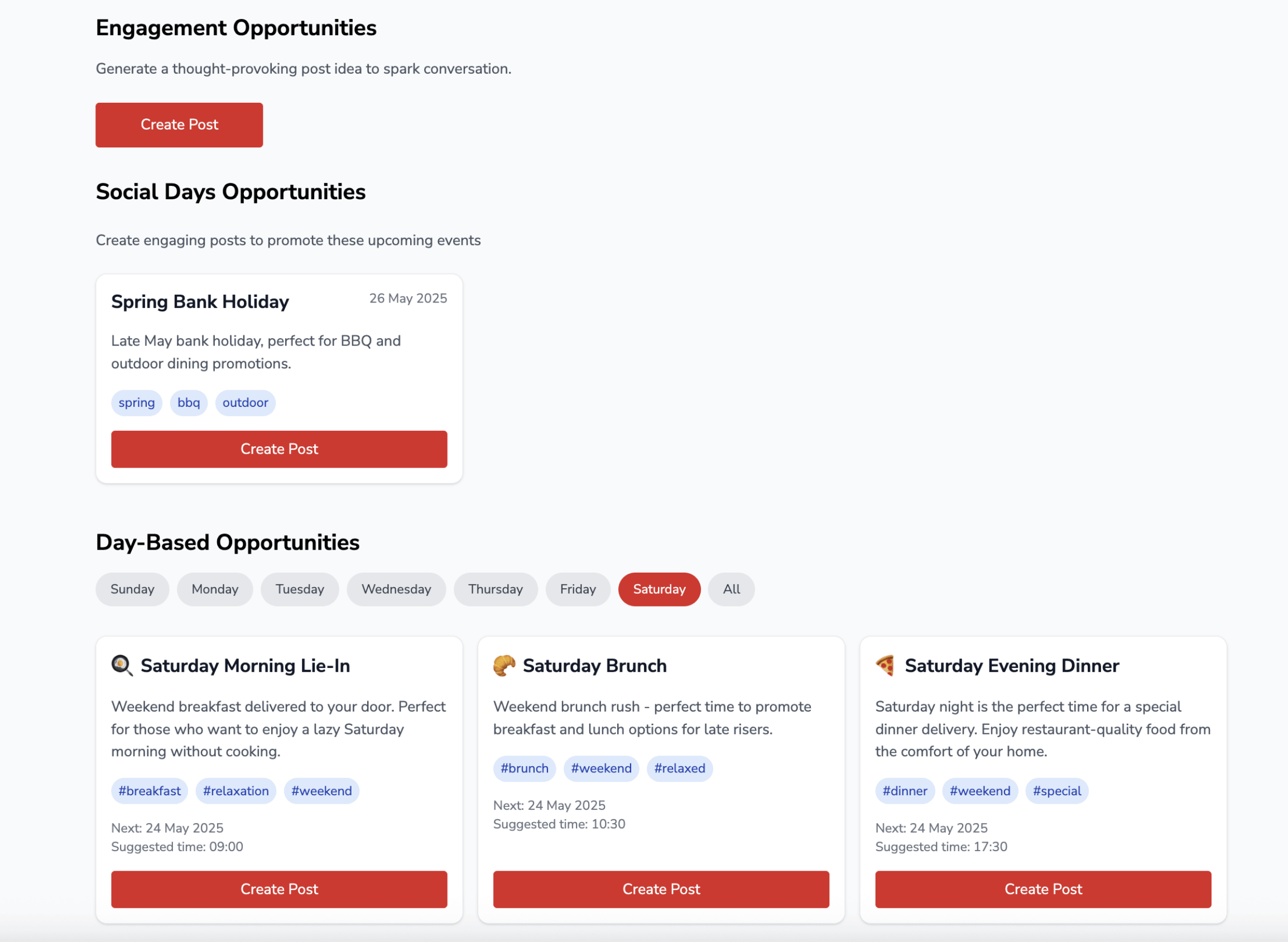 Suggested Posts Opportunities Demo